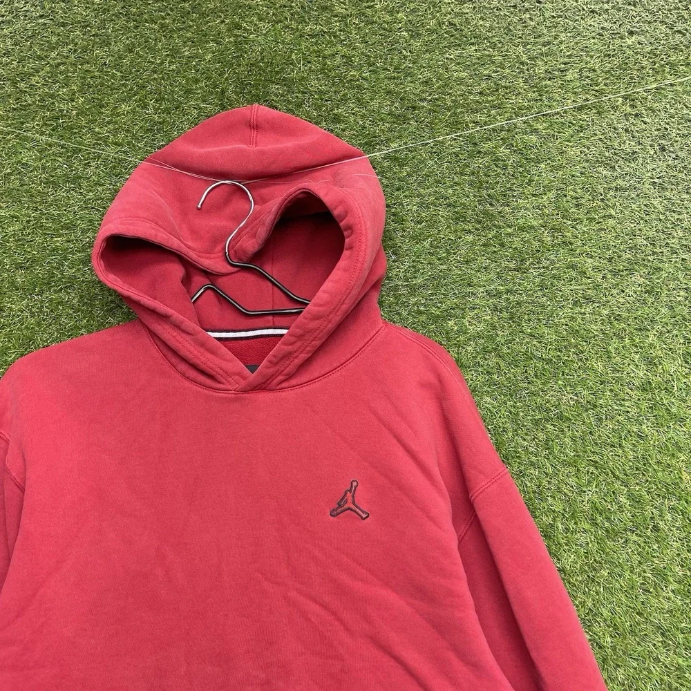 Air Jordan Hoodie Mens Medium Sweatshirt Sportswear Pullover Jumpman Y2K Red